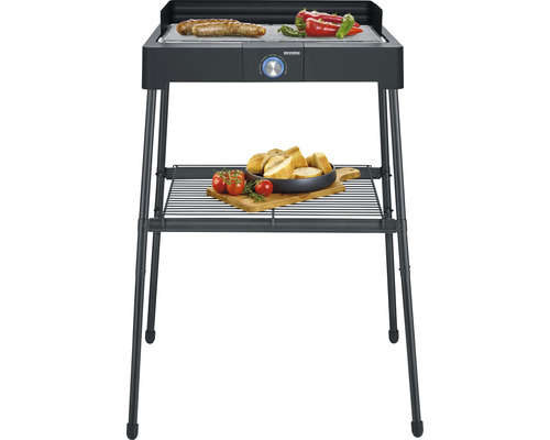 Severin 2,2 kW elektrische grill, zwart, inclusief vetopvangbak, grillrooster en stroomkabel
