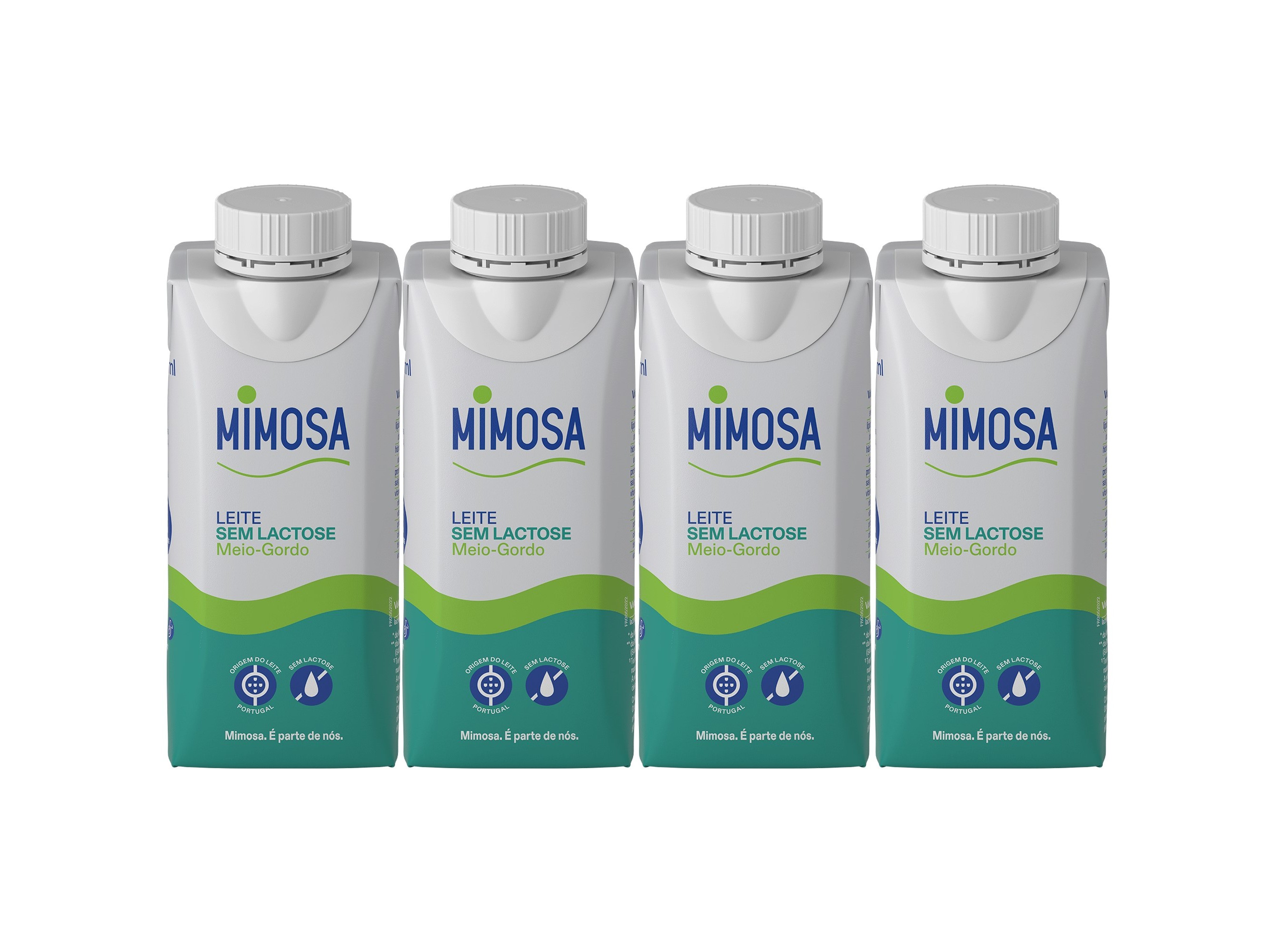 LEITE MIMOSA UHT MEIO GORDO 0% LACTOSE 4X200ML