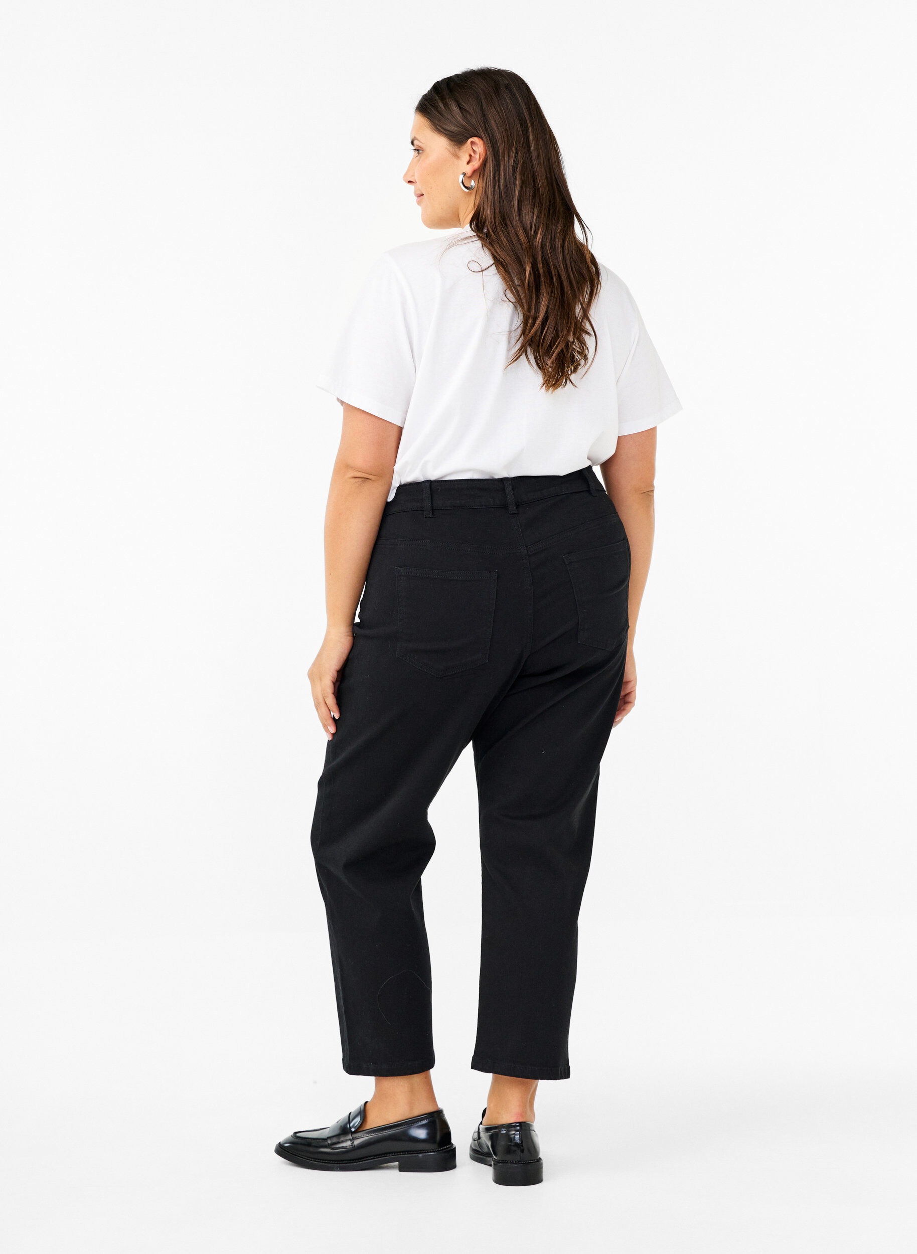 Cropped Vera jeans med straight fit