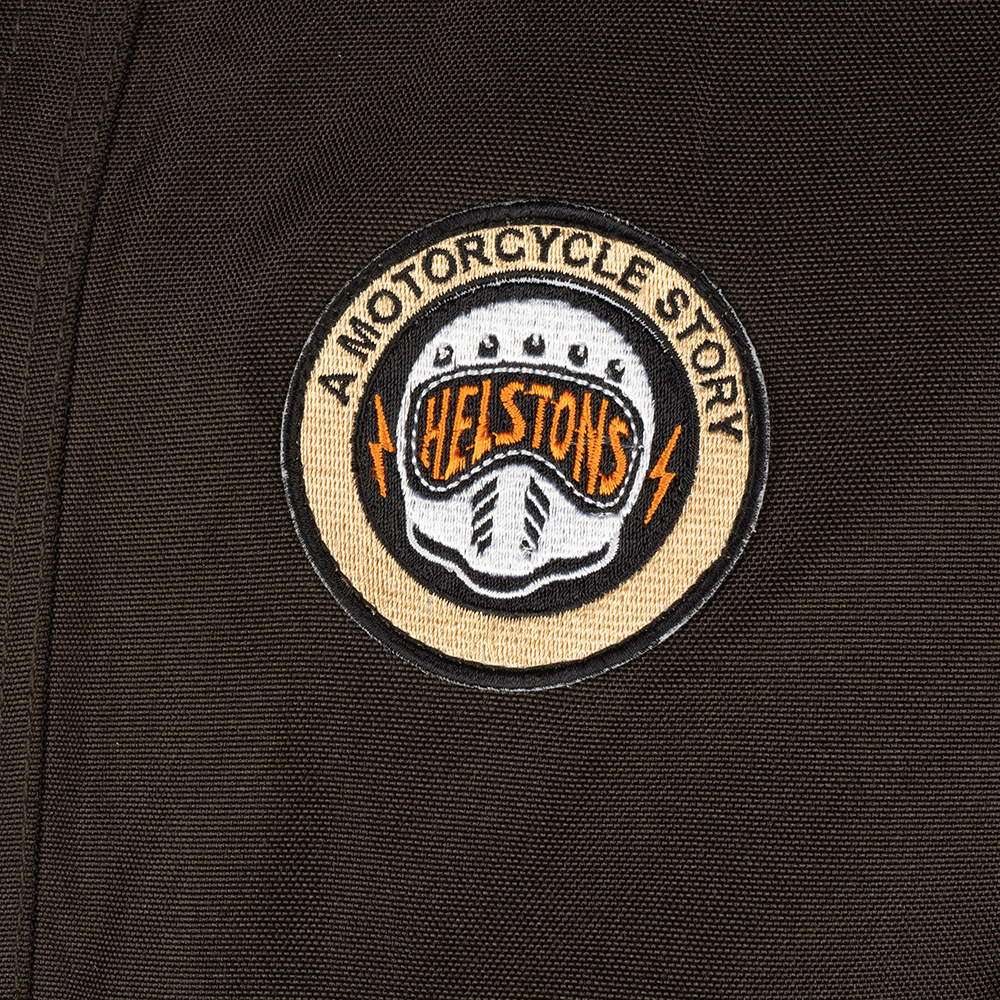 Helstons - Blouson Elron tissu technique Marron / Beige / Orange