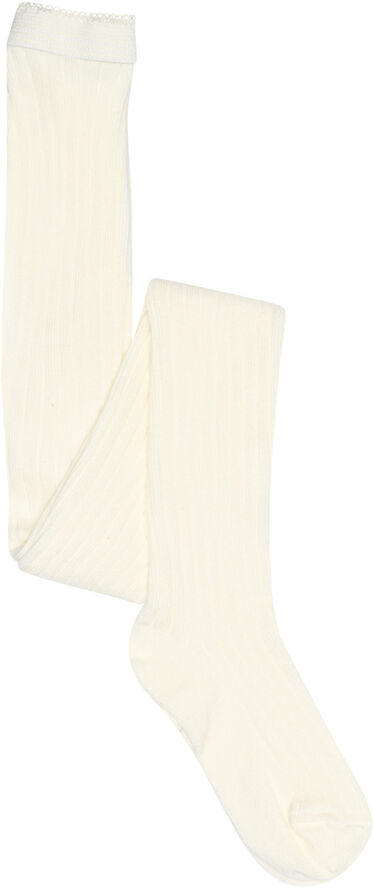 mpKids TIGHTS COTTON RIB Råhvid