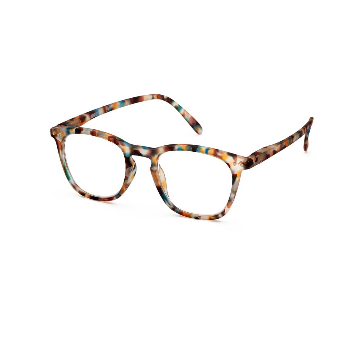 +2.50 Blue Tortoise Square Reading Glasses: Izipizi