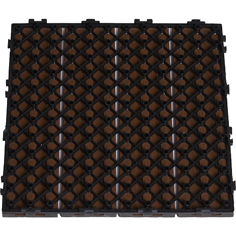 Hortus gulvflise 4-pak - teak