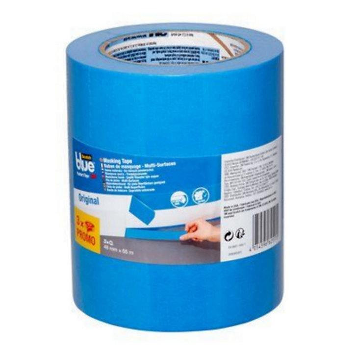 Ruban de masquage Premium 55 m x 48 mm - 3 rouleaux