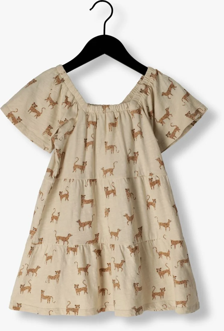 RYLEE + CRU beige rylee + cru midi jurk agnes dress