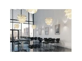 Kantinebord, Fumac Square, sort L: 120 cm