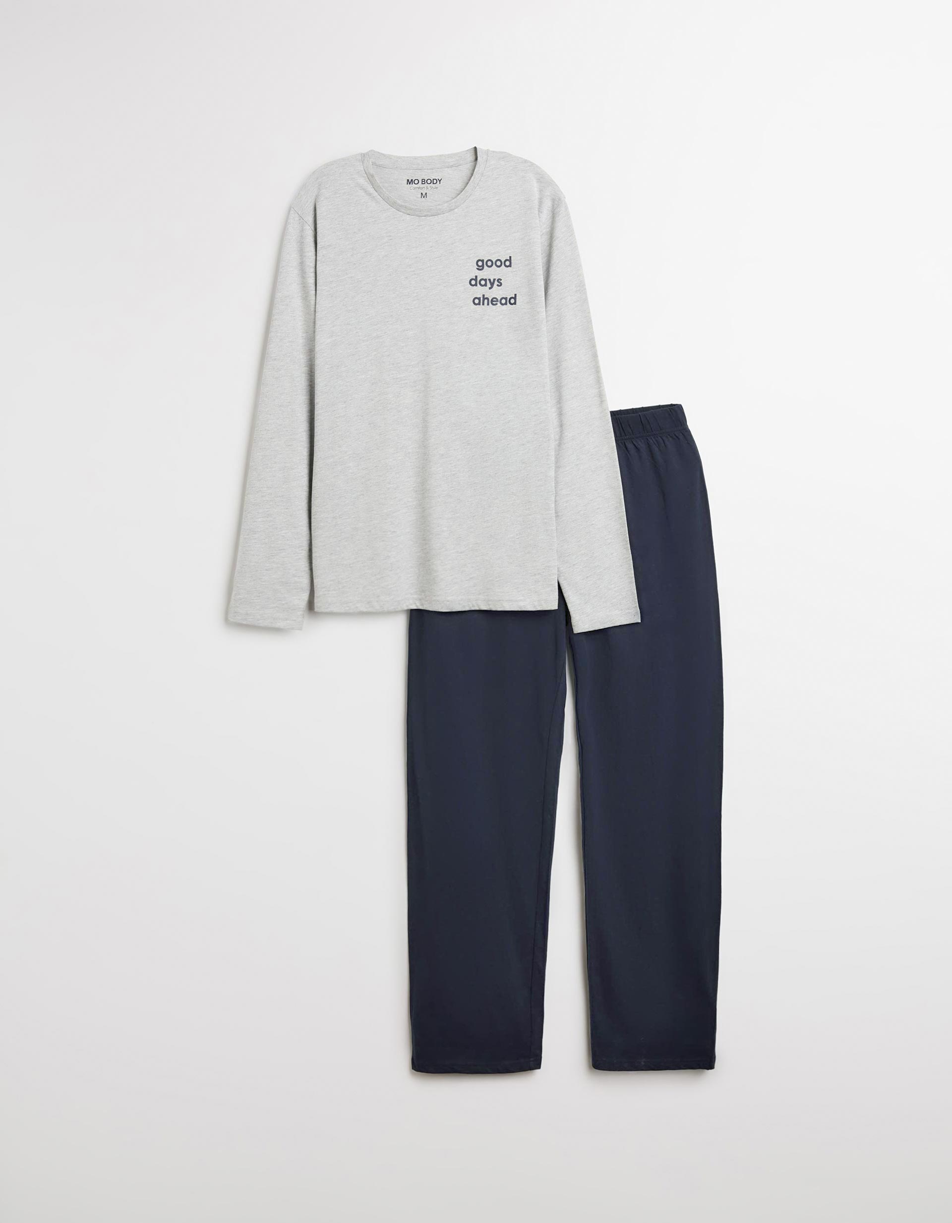 Pijama Jersey, Homem, Cinzento Claro