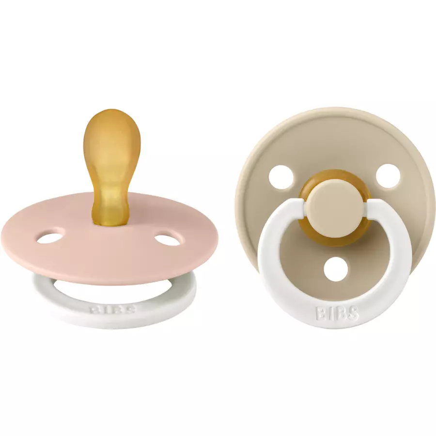 BIBS® Nachtschnuller Colour Symmetrischer Sauger Blush & Vanilla Night Glow 0-6 Monate 2 Stk.