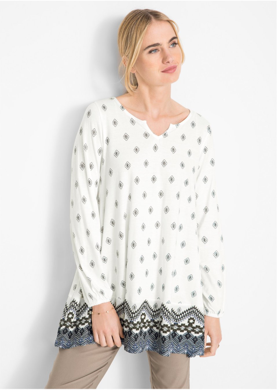 T-shirt tunique, manches longues