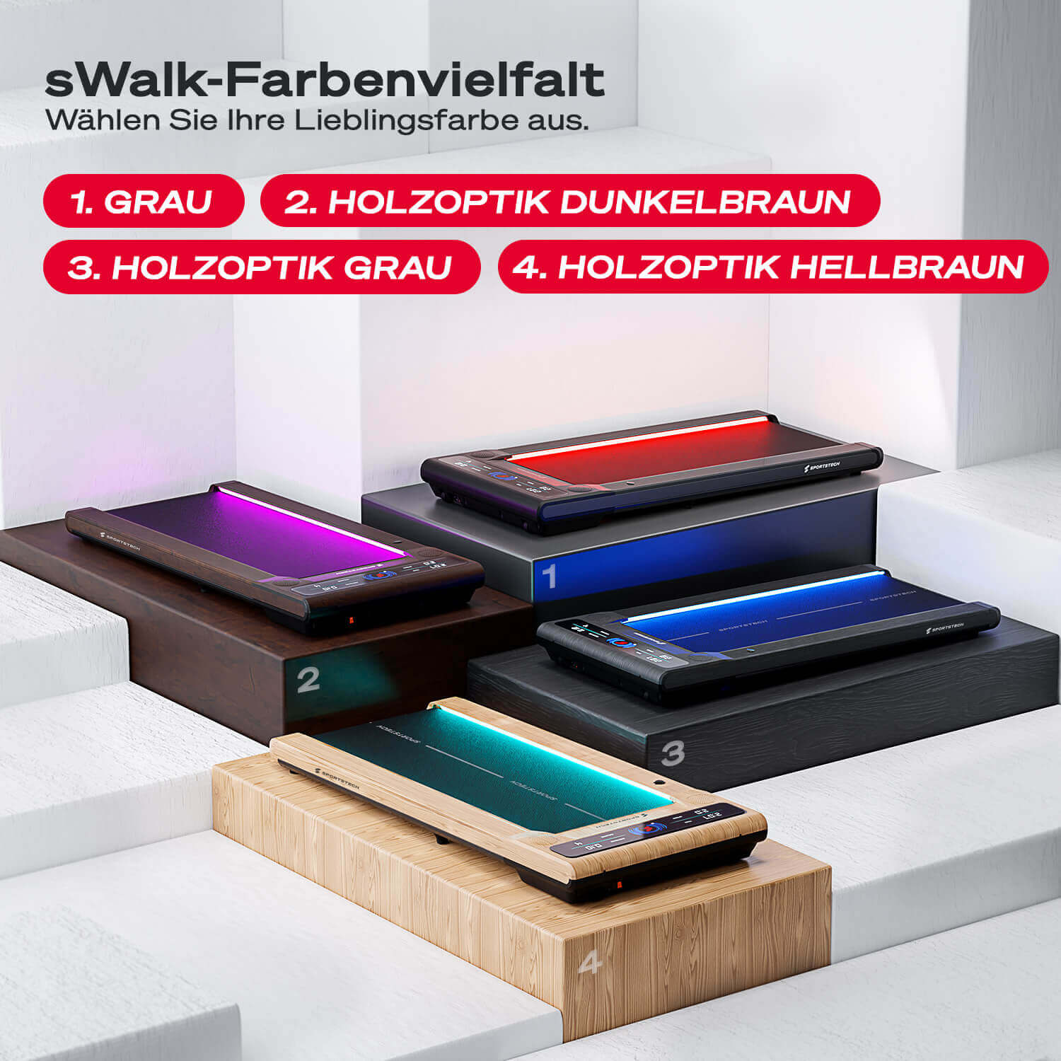 sWalk Laufband - dunkle Holzoptik Vorführgerät