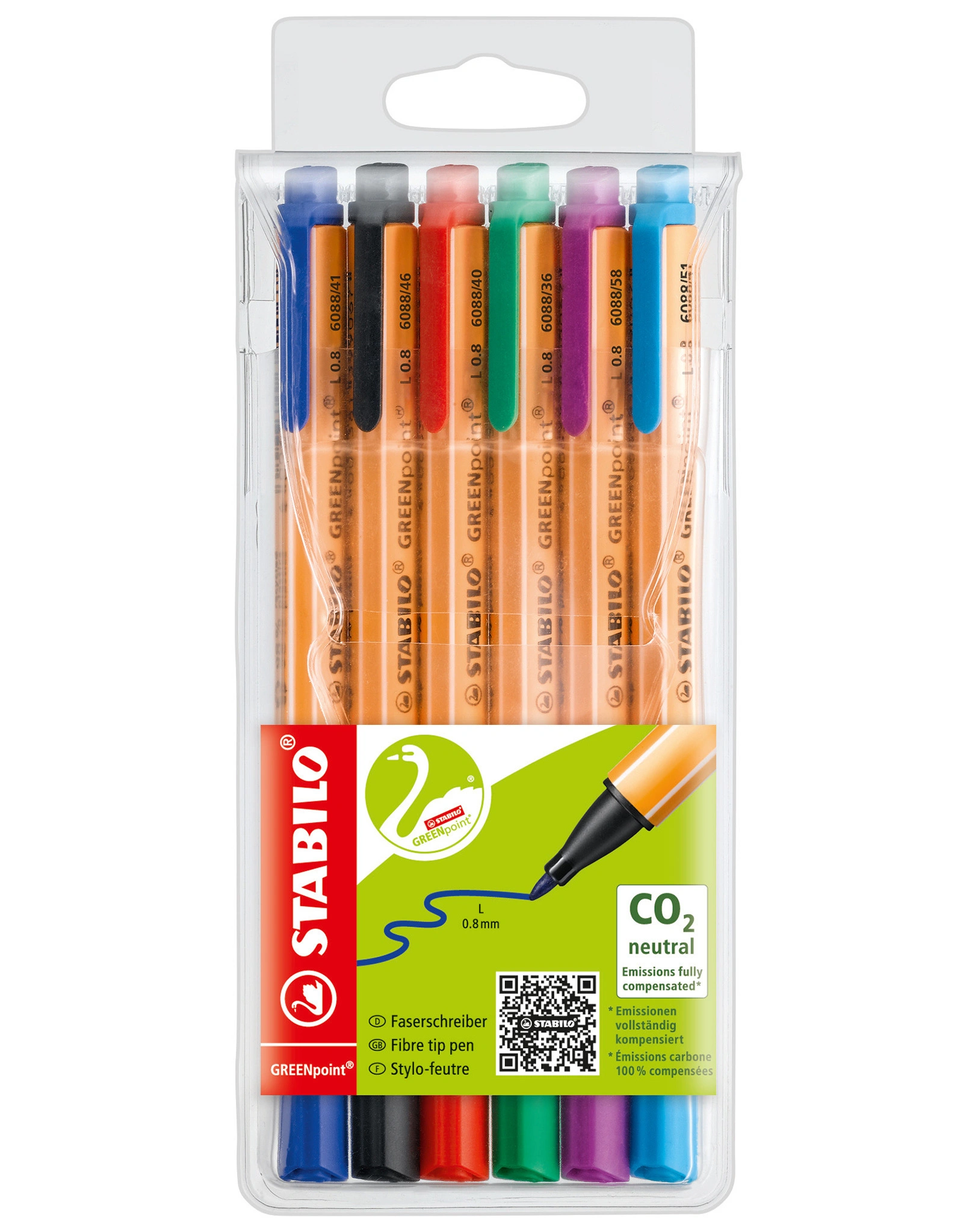 Filzschreiber STABILO® GREENpoint 6er-Pack