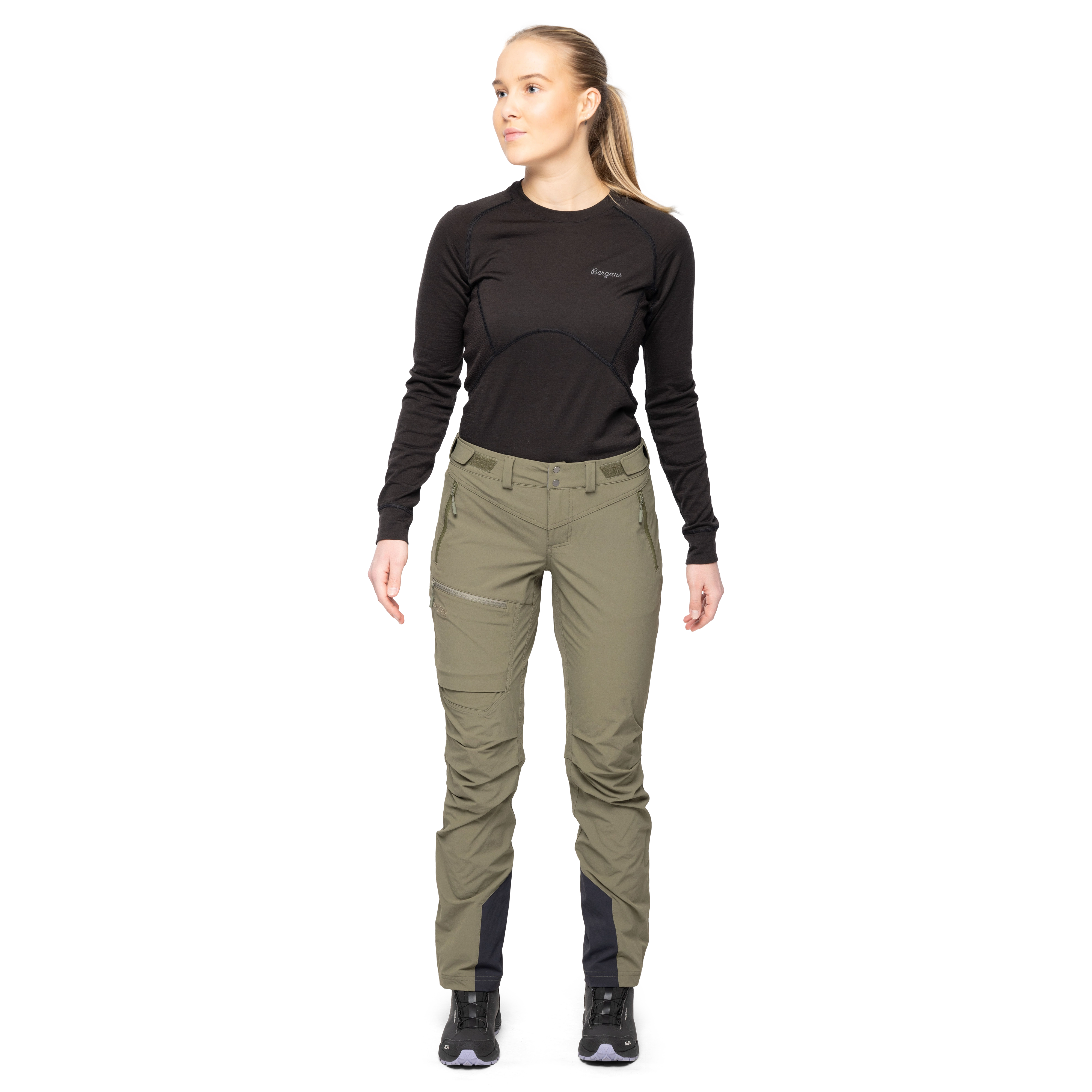 Breheimen Softshell W Pants Dark Green Mud