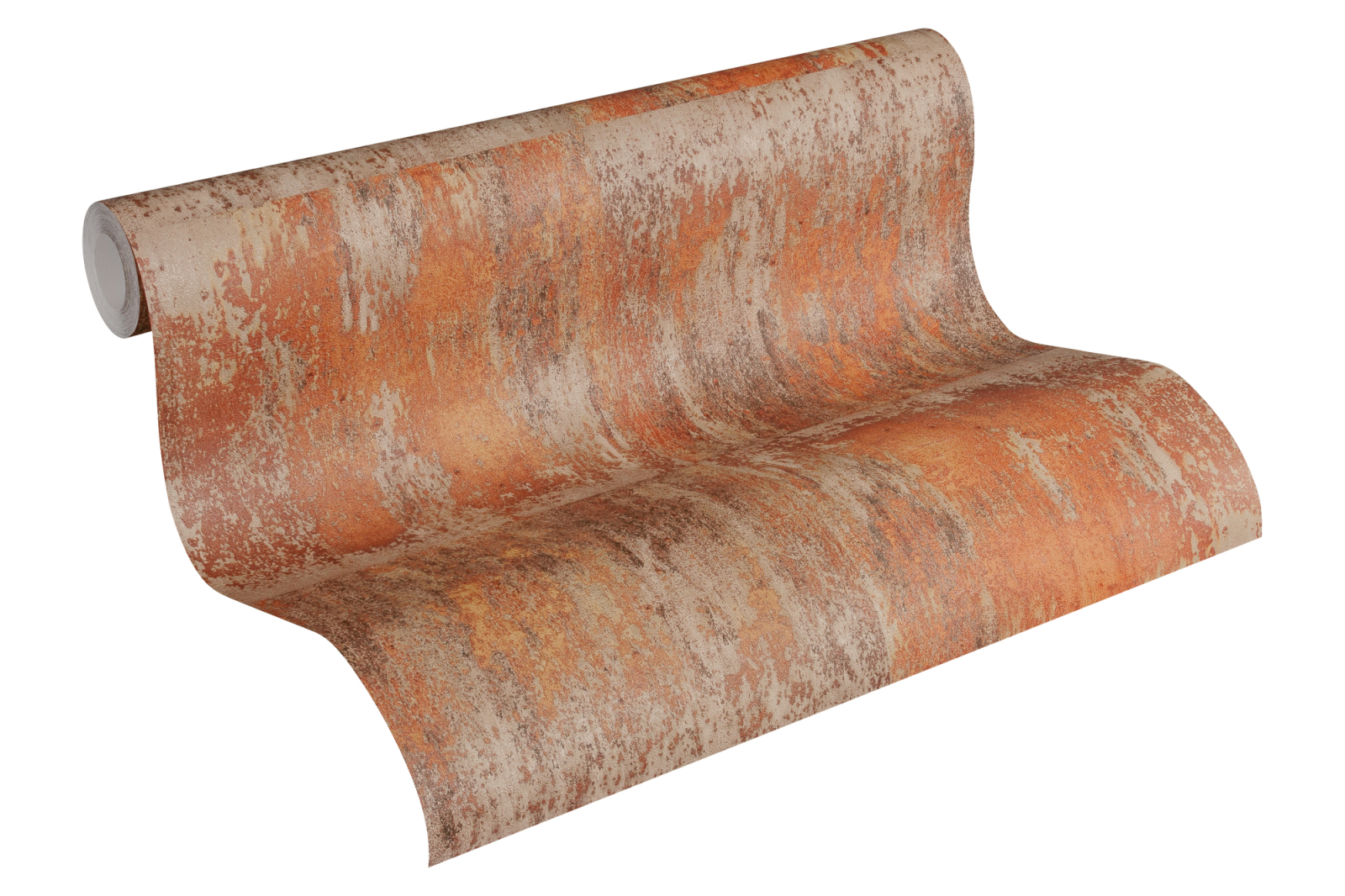 Vliestapete - MATERIAL - Stahlwand - braun-grau-metallic - 10 Meter