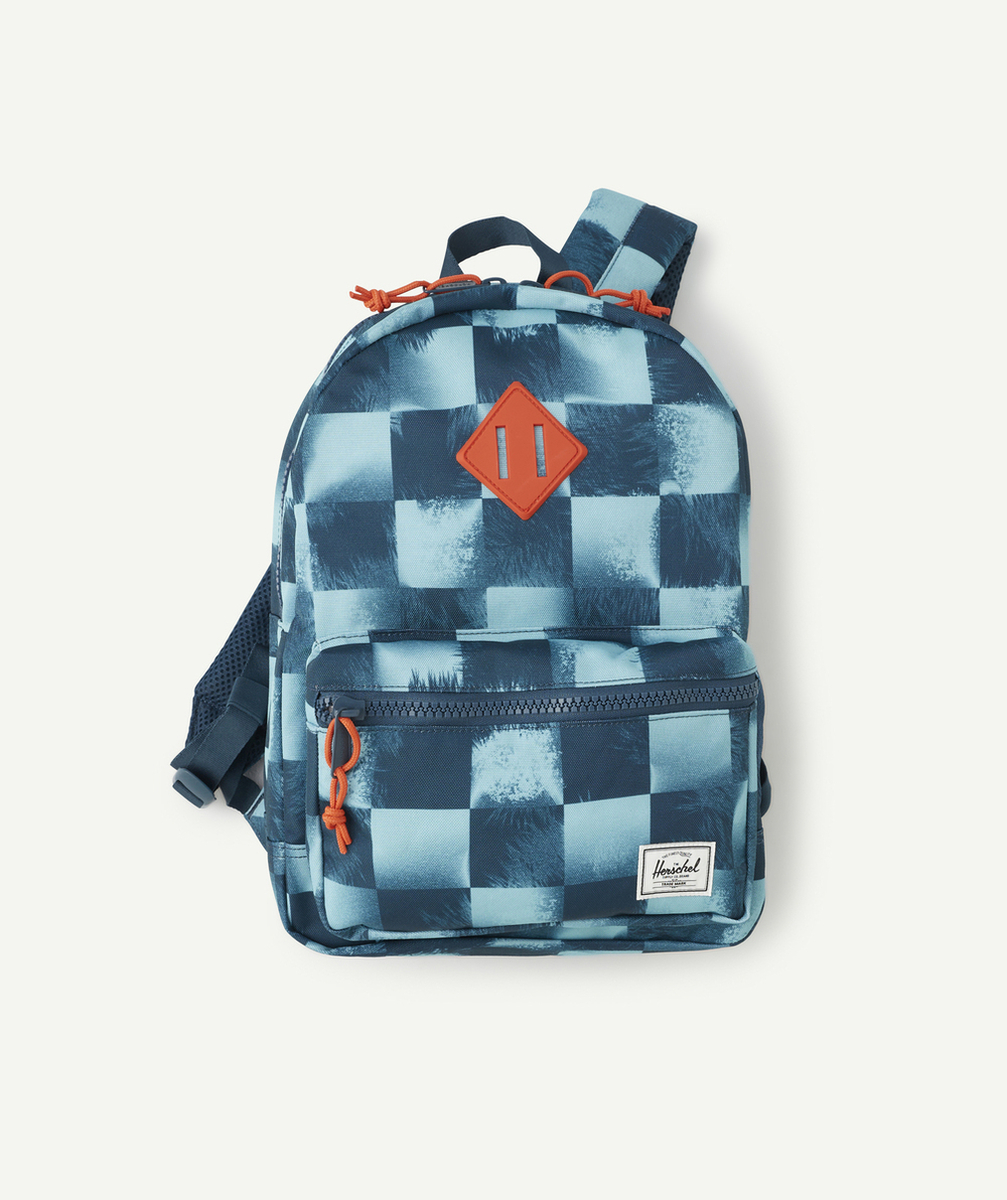 HERSCHELSAC À DOS ENFANT HERITAGE IMPRIMÉ POCHOIR BLEU