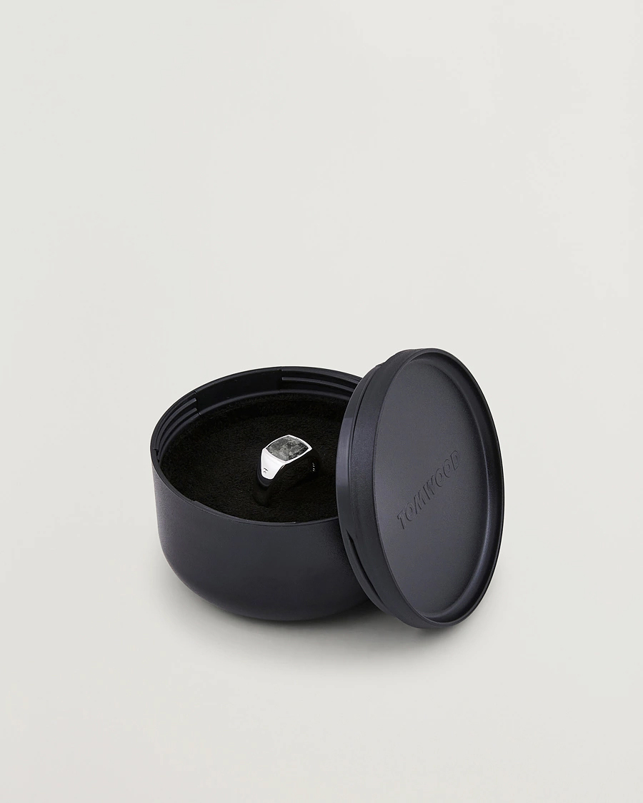 Tom Wood Kay Ring Black Larvikite