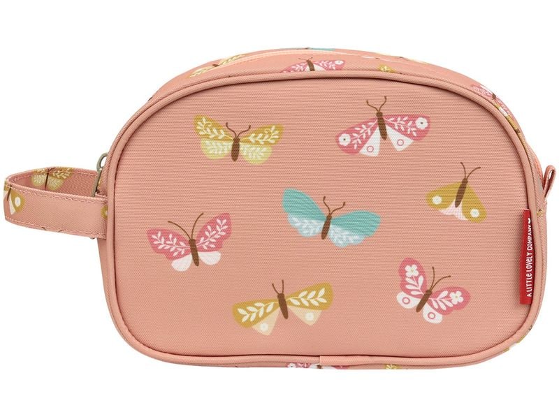 A Little Lovely Company Necessaire Schmetterlinge Rosa Kulturbeutel im herzigen Design