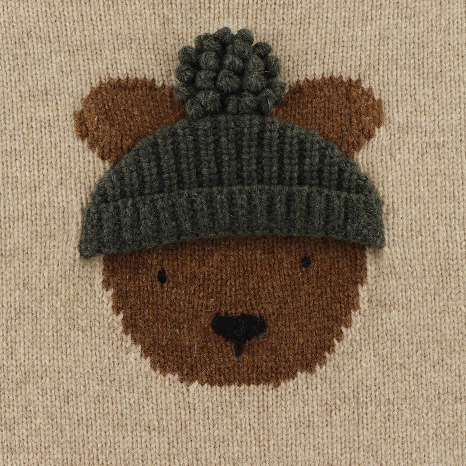 Denn Merino Wool Sweater | Bear | Biscotti Melange