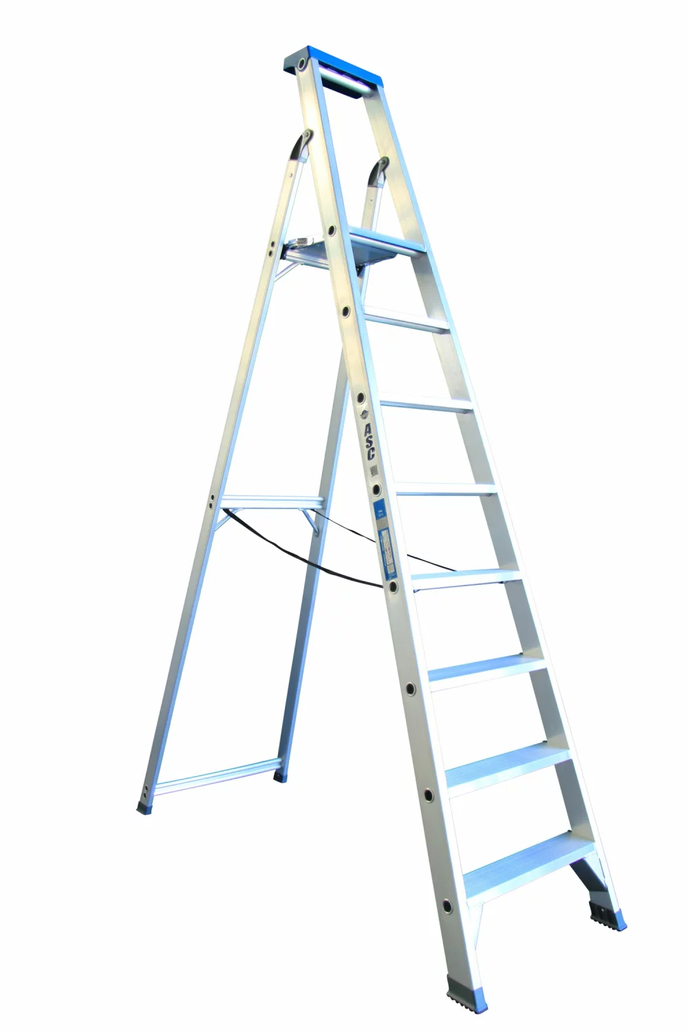 ASC 990608862 BT Trap - Enkel - Aluminium - 8 treden - max. werkhoogte 3.85 m.