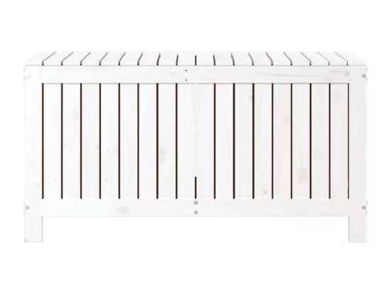 Boîte de rangement de jardin Blanc 115x49x60 cm Bois de pin