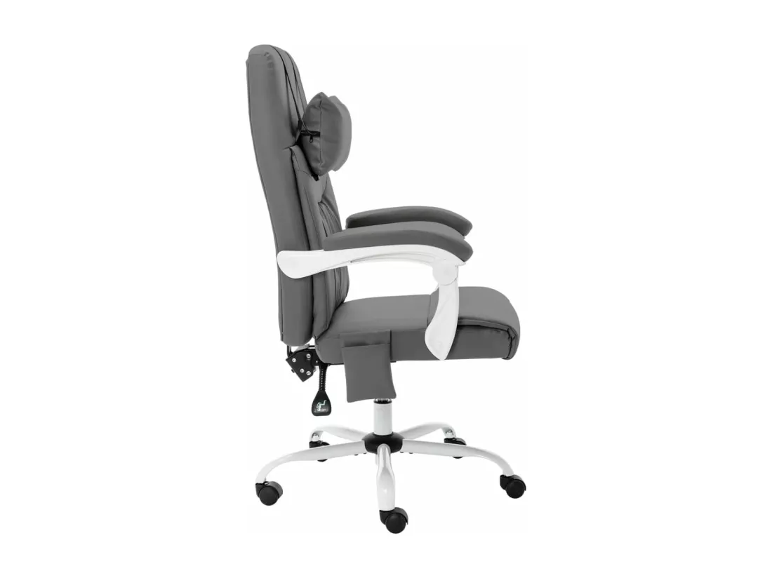 Prolenta Premium - Chaise de bureau de massage Gris Similicuir