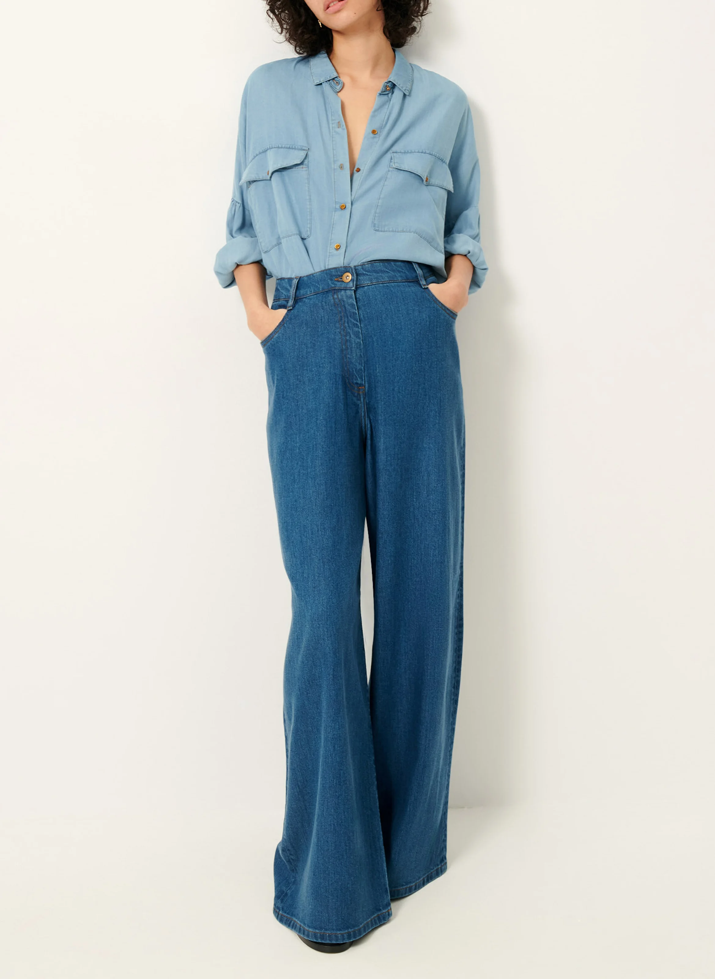 BOTANIA - Chemise col classique en lyocell | Bleu