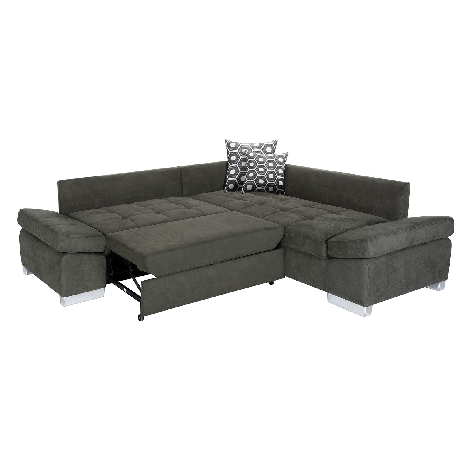 Ecksofa - green - Liegefunktion links