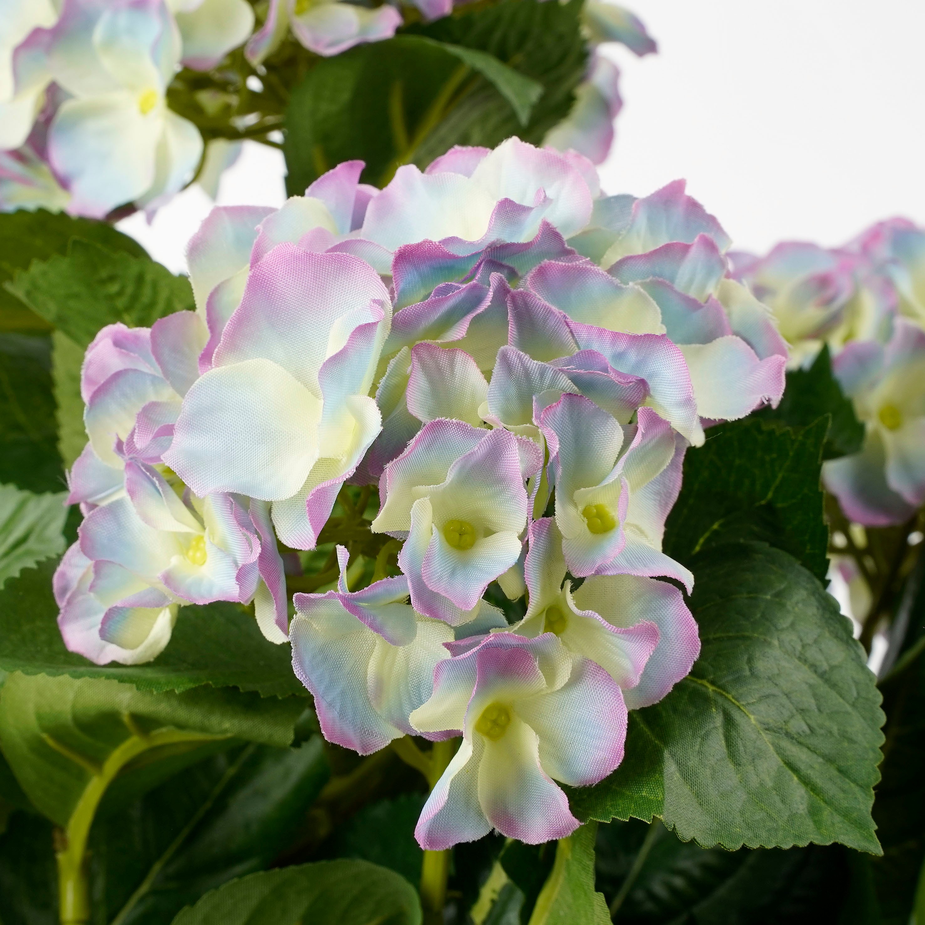 Hortensia artificielle lilas en pot h45