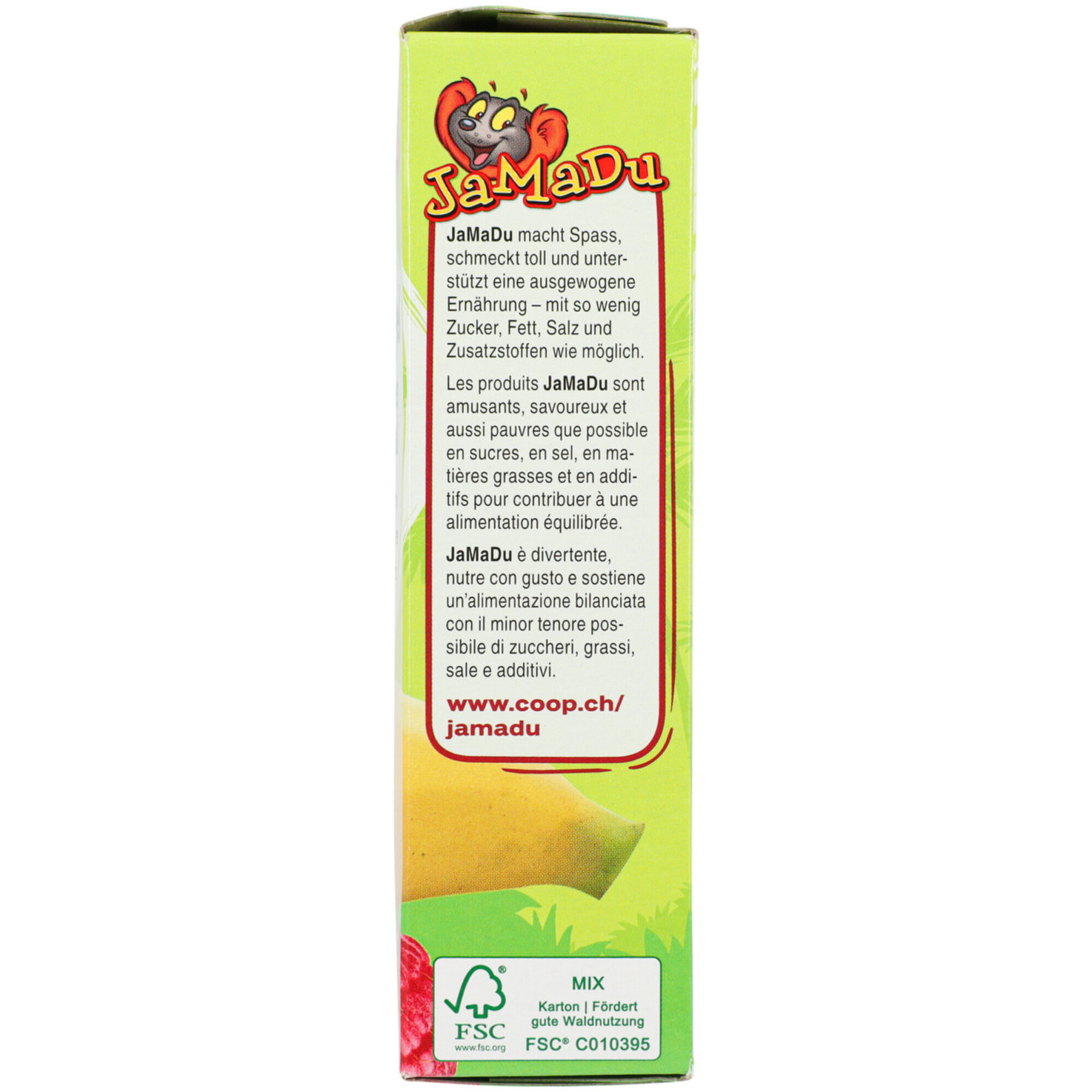 JaMaDu Riegel Himbeere-Banane 6x24g