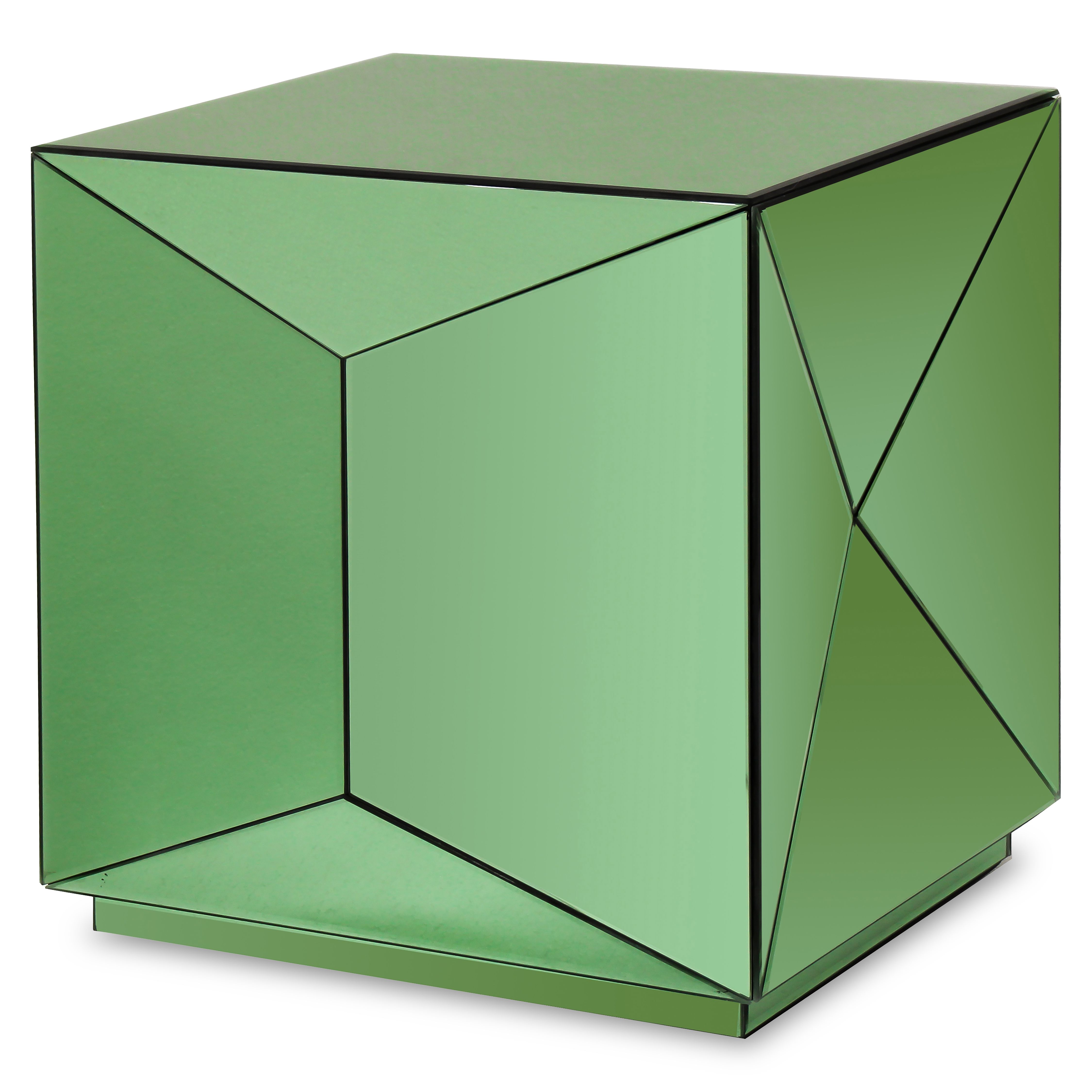 Bijzettafel 825308 groen Shifra B40 x D40 x H40 cm