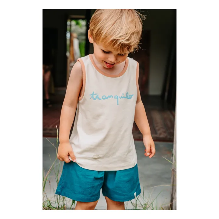 Bonnie & The Gang Short Pablo Coton Bio | Bleu Vert