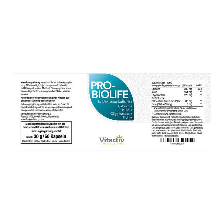 Probiolife magensaftresistente Kapseln, 60 St