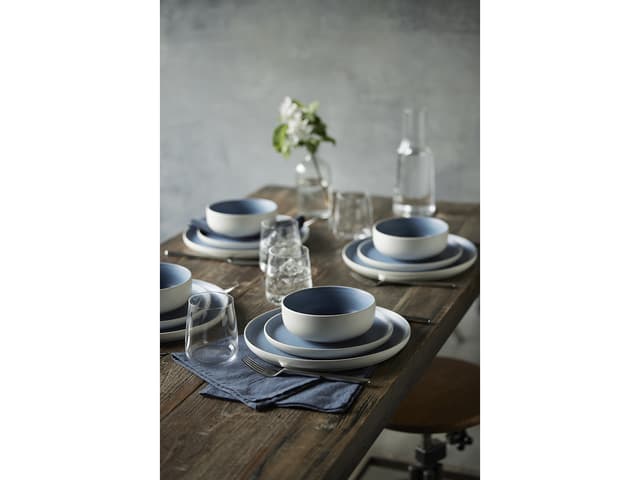 Studio Round Frokosttallerken Matte white/Matte river