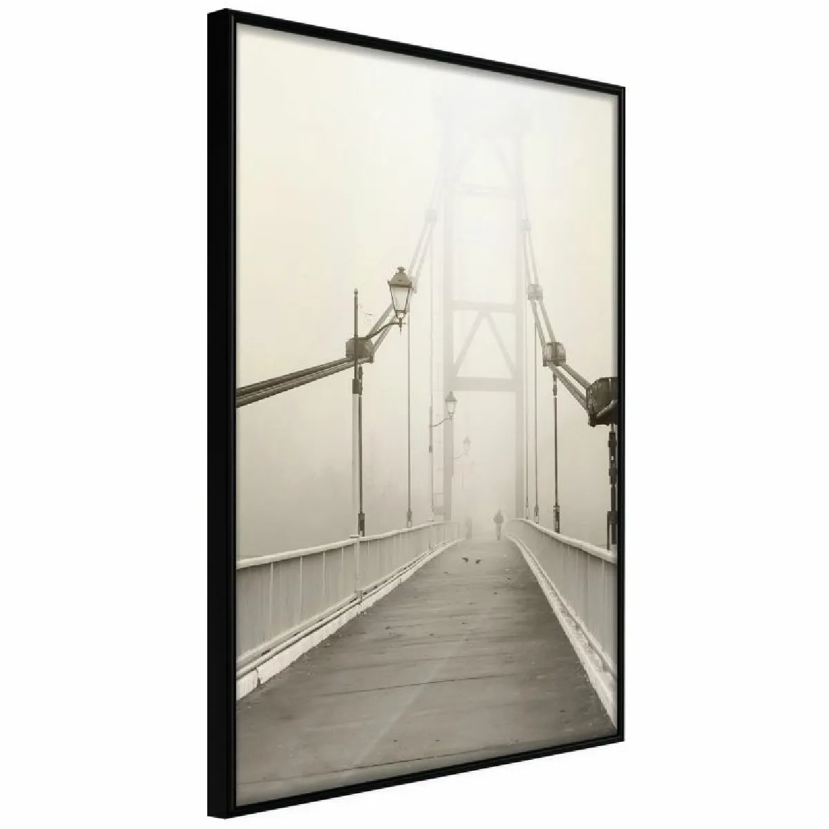 Paris Prix Affiche Bridge Disappearing into Fog