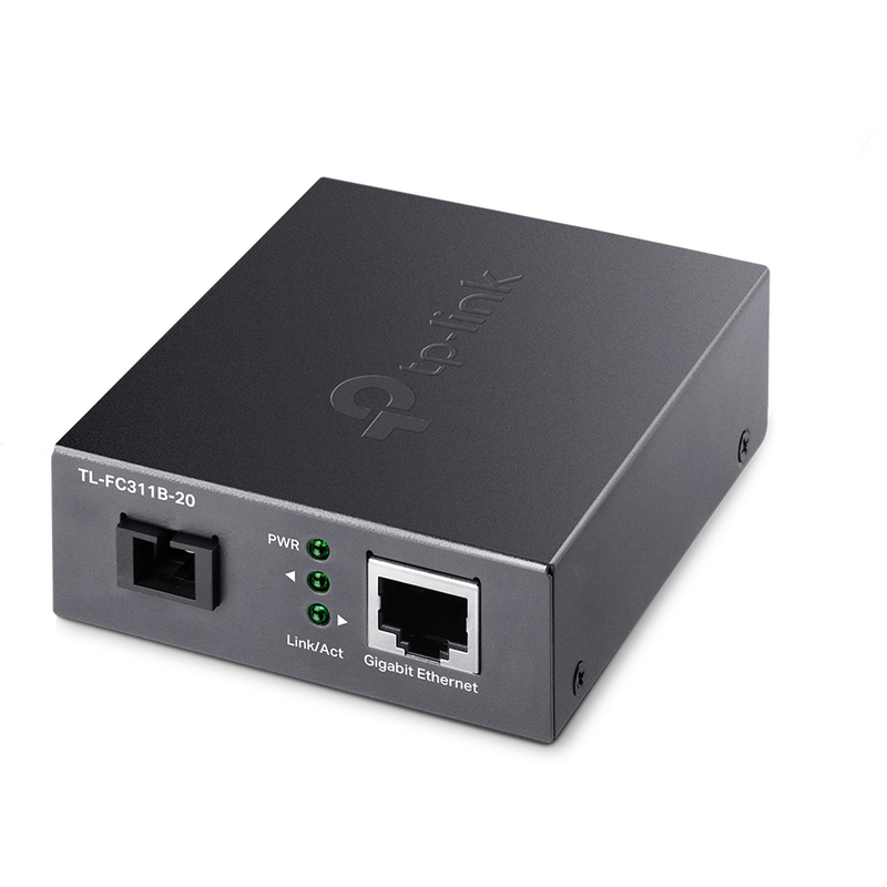 TP-Link TL-FC311B-20 Gigabit-WDM-Medienkonverter, schwarz