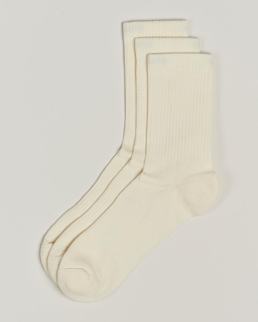 Sweyd 3-Pack Crew Cotton Socks White
