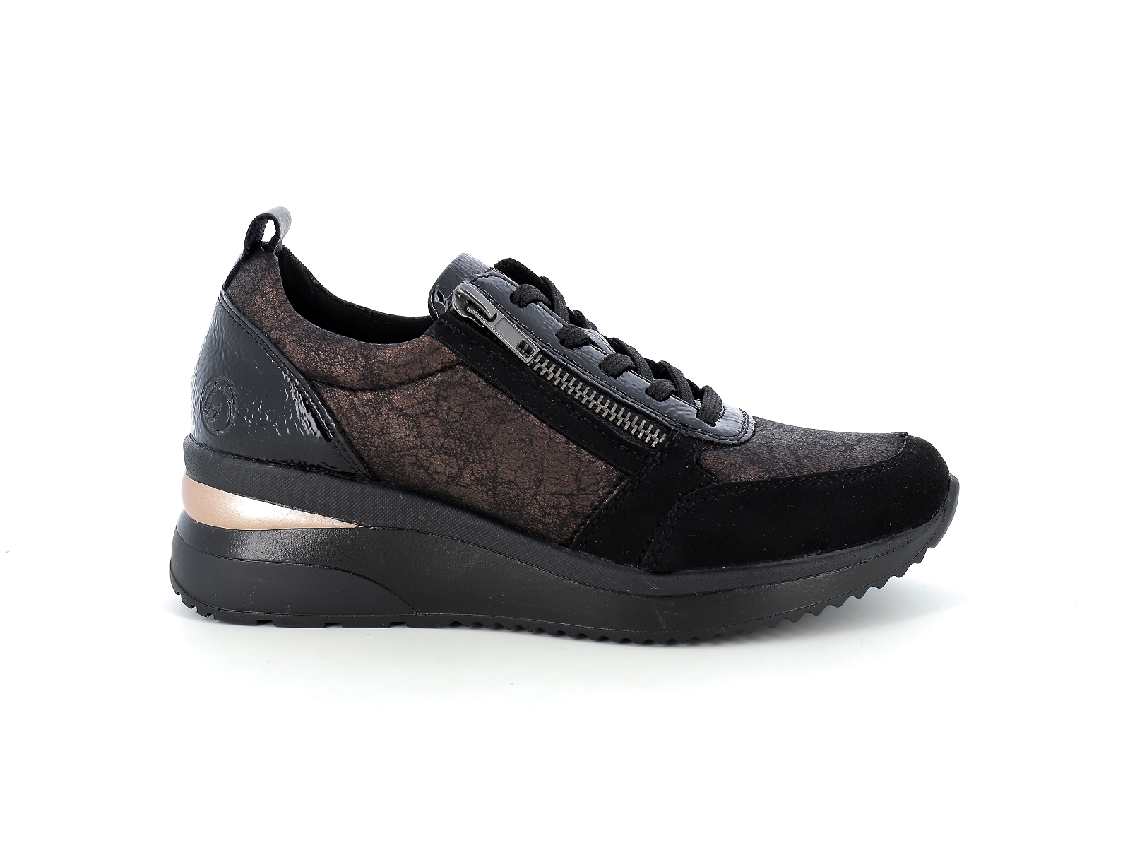 Remonte-D2401 Matières combinées Noir Bronze