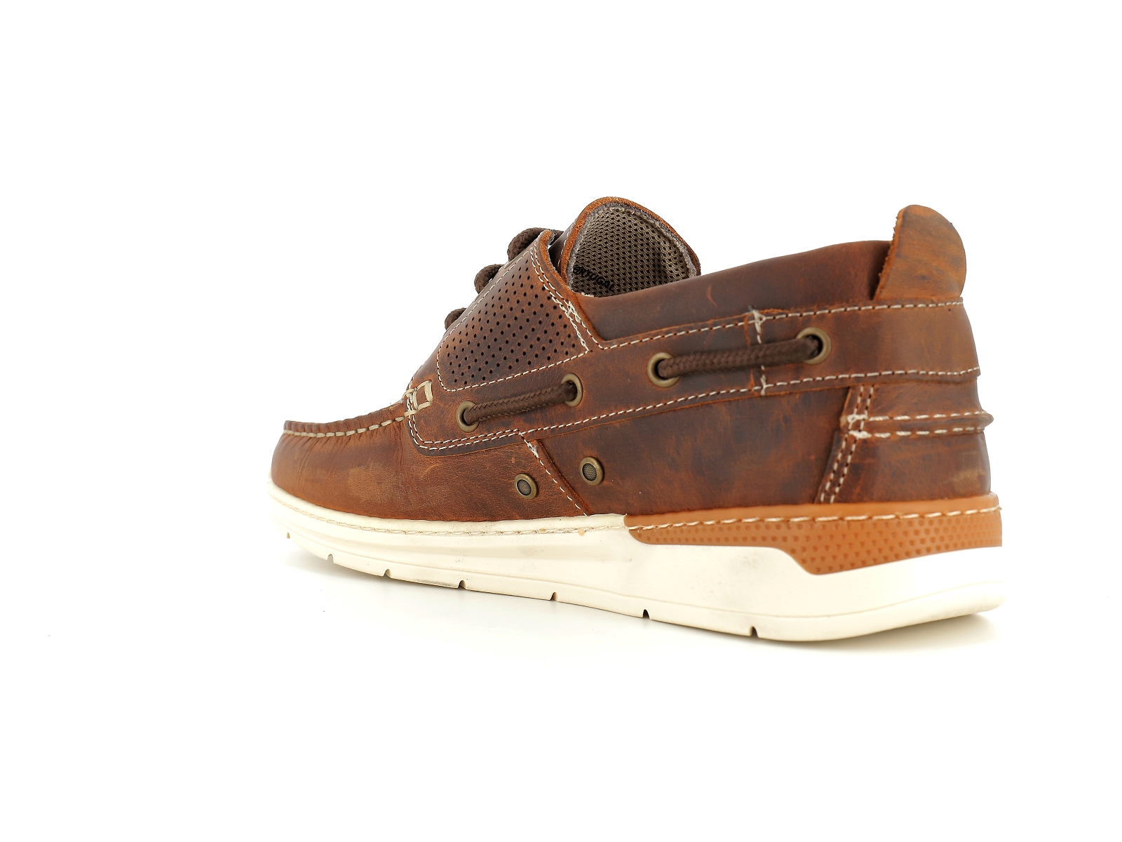 Tbs-MATBOAT Cuir gras Marron Fonce
