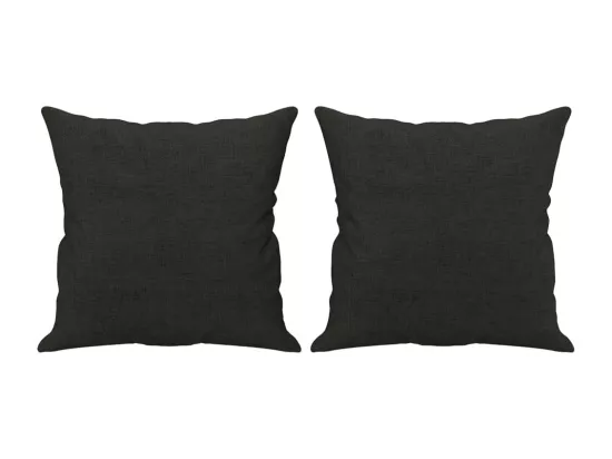 Ensemble de canapés 4 pièces avec coussins noir tissu