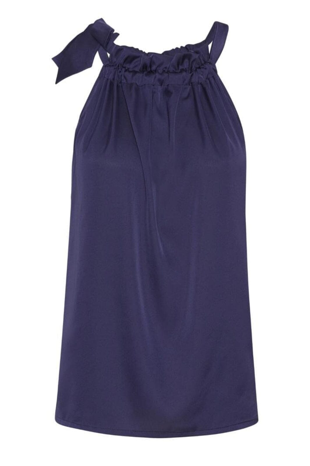 Karmamia Ruffle Tie Top navy