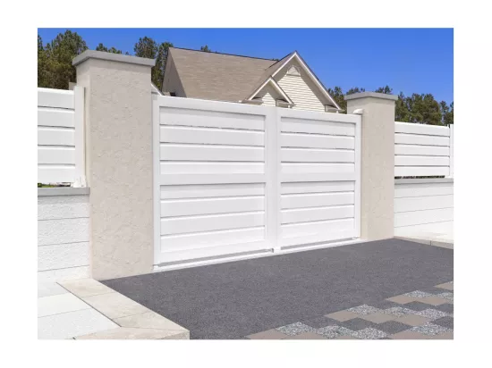 Portail battant brise-vue NAFASI 3000x1880mm (Blanc)