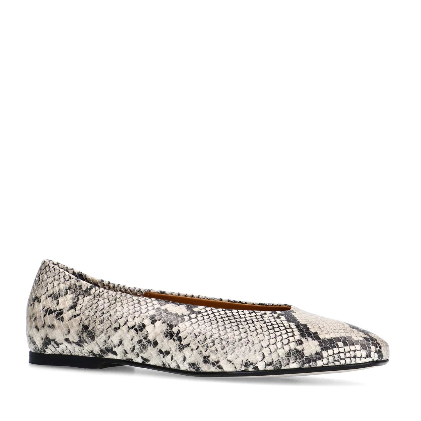 Leren slangenprint loafers