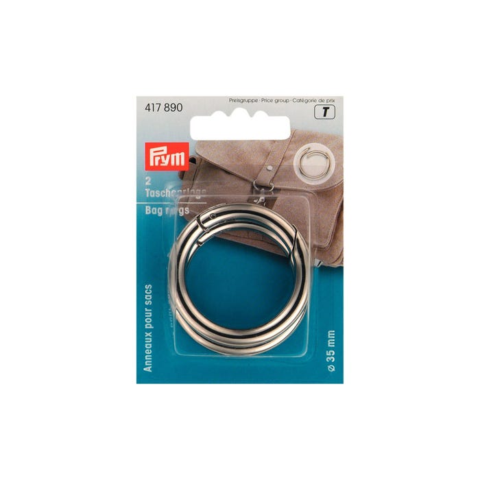 Prym-Set van 2 metalen ringen voor tassen
