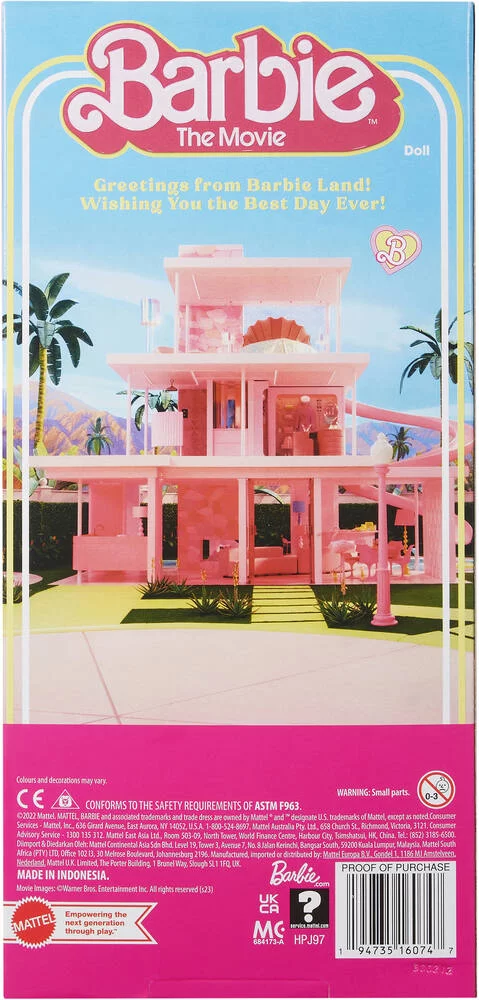 BARBIE - POUPEE KEN AVEC ENSEMBLE DE PLAGE RAYE - LE FILM
