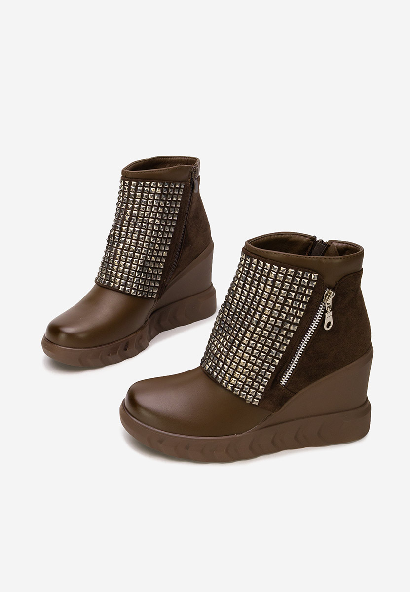 Bottines compensées brunes Ismelora