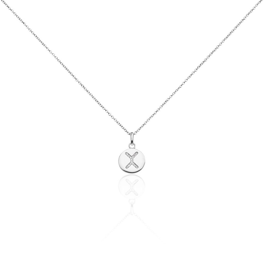 Collier Argent Eugenien Oxydes De Zirconium