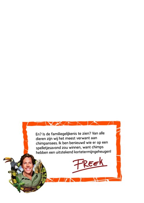 Freek Vonk | Geslaagdkaart | Chimpansee