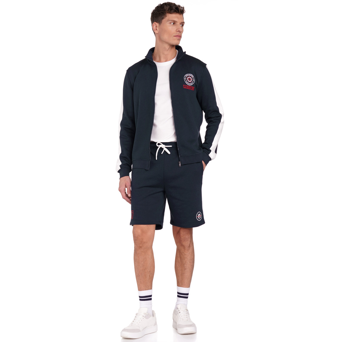 VanVaan Herren Sweatshorts mit Print dunkelblau