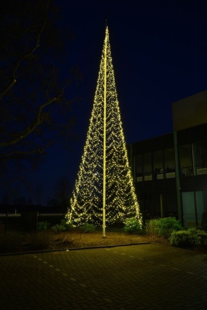 Fairybell - Vlaggenmast kerstboom - 4000 - Warm wit - 1200 cm