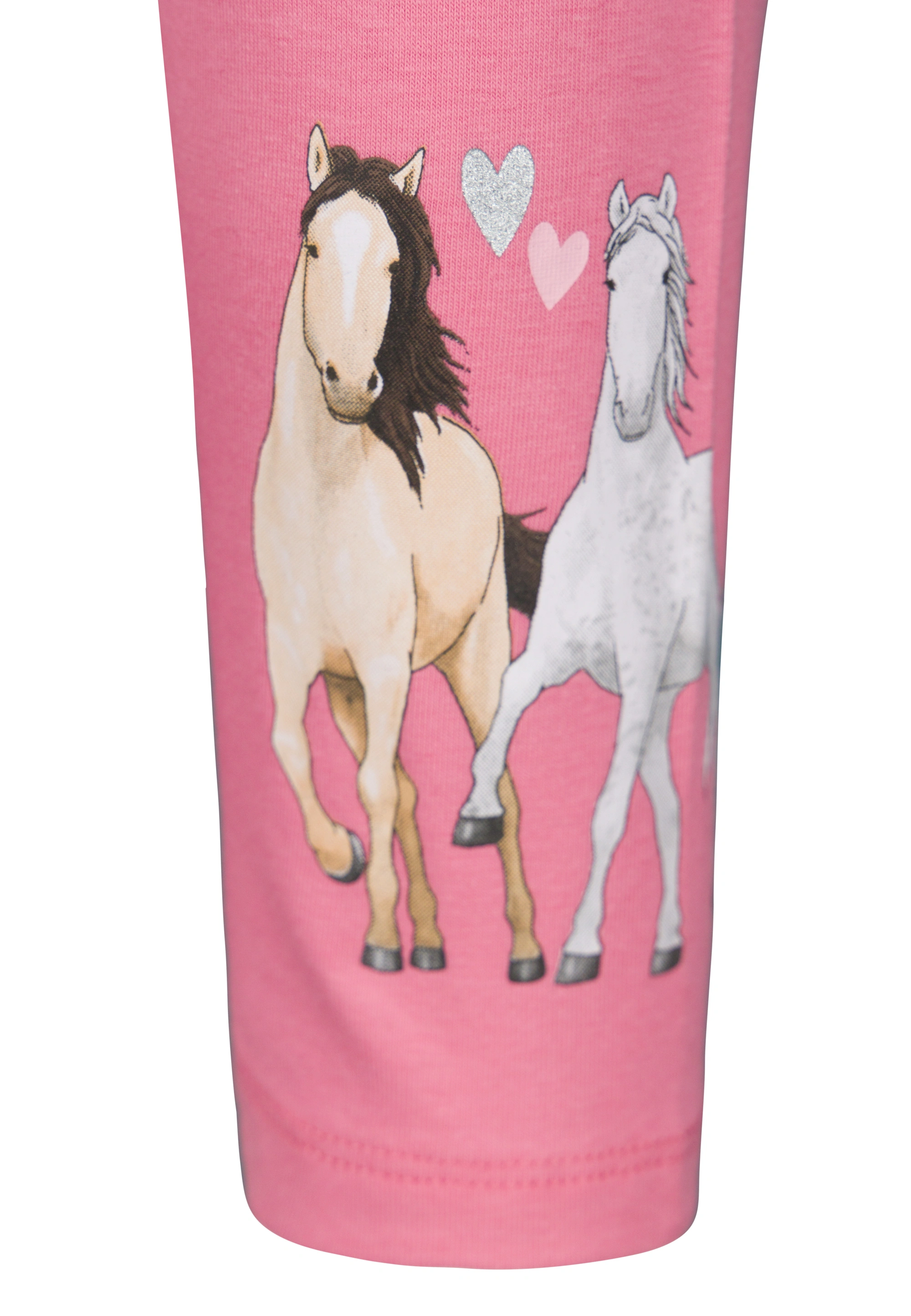 Capri-Leggings HORSE LOVE in aurora pink