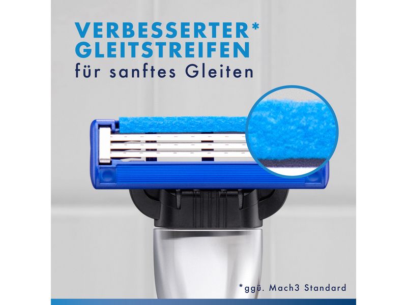Gillette Rasierklingen Mach3 Turbo 12 Stück Ersatzklingen mit Gleitstreifen für ein sanftes Gleiten und neuer Klingenbeschichtung